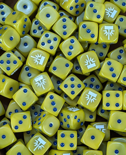 Age of Sigmar style lightning paladin dice