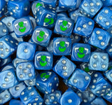 Custom resin D6 dice for fantasy orc armies