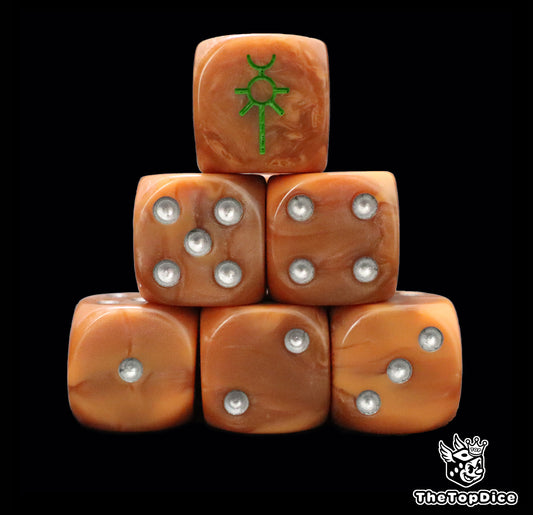 Warhammer Necron dice set for tomb world armies
