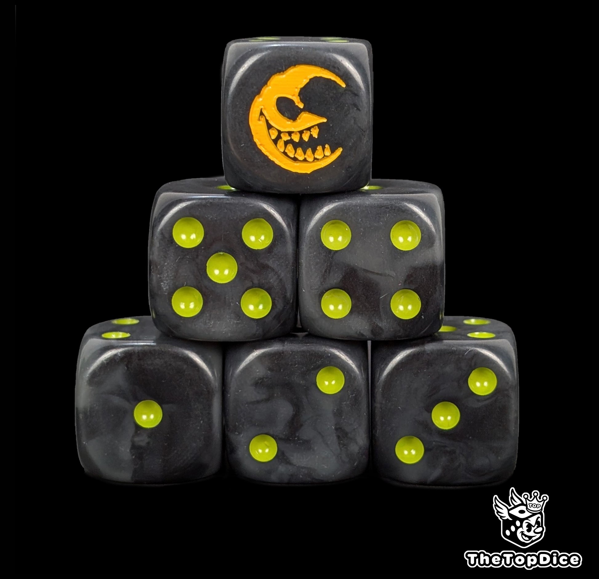 Night Goblin inspired dice set for fanatic armies