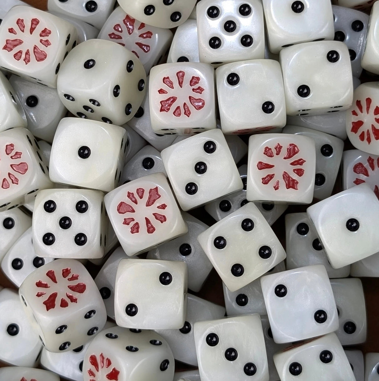 Custom resin D6 dice for fantasy ogre armies