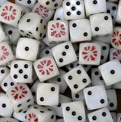 Custom resin D6 dice for fantasy ogre armies
