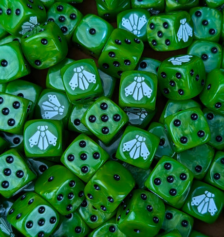 Custom resin D6 dice for sci-fi plague armies