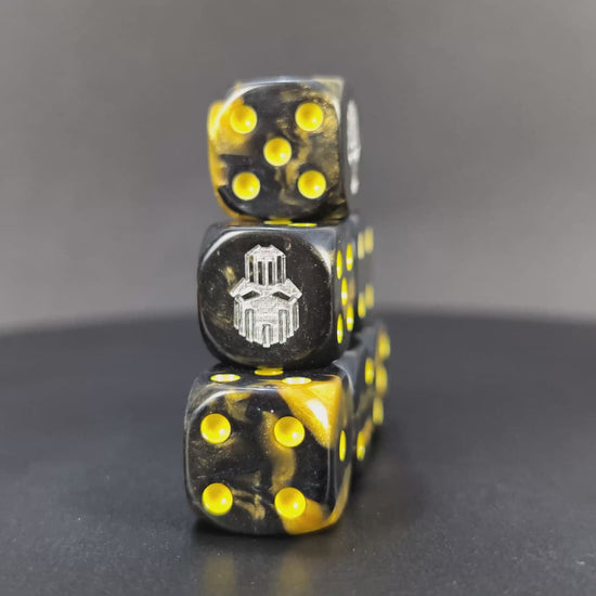 Grimdark siege legion dice set for RPGs and wargames