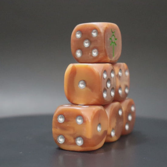 Tomb protocol dice for Necron-style RPG factions
