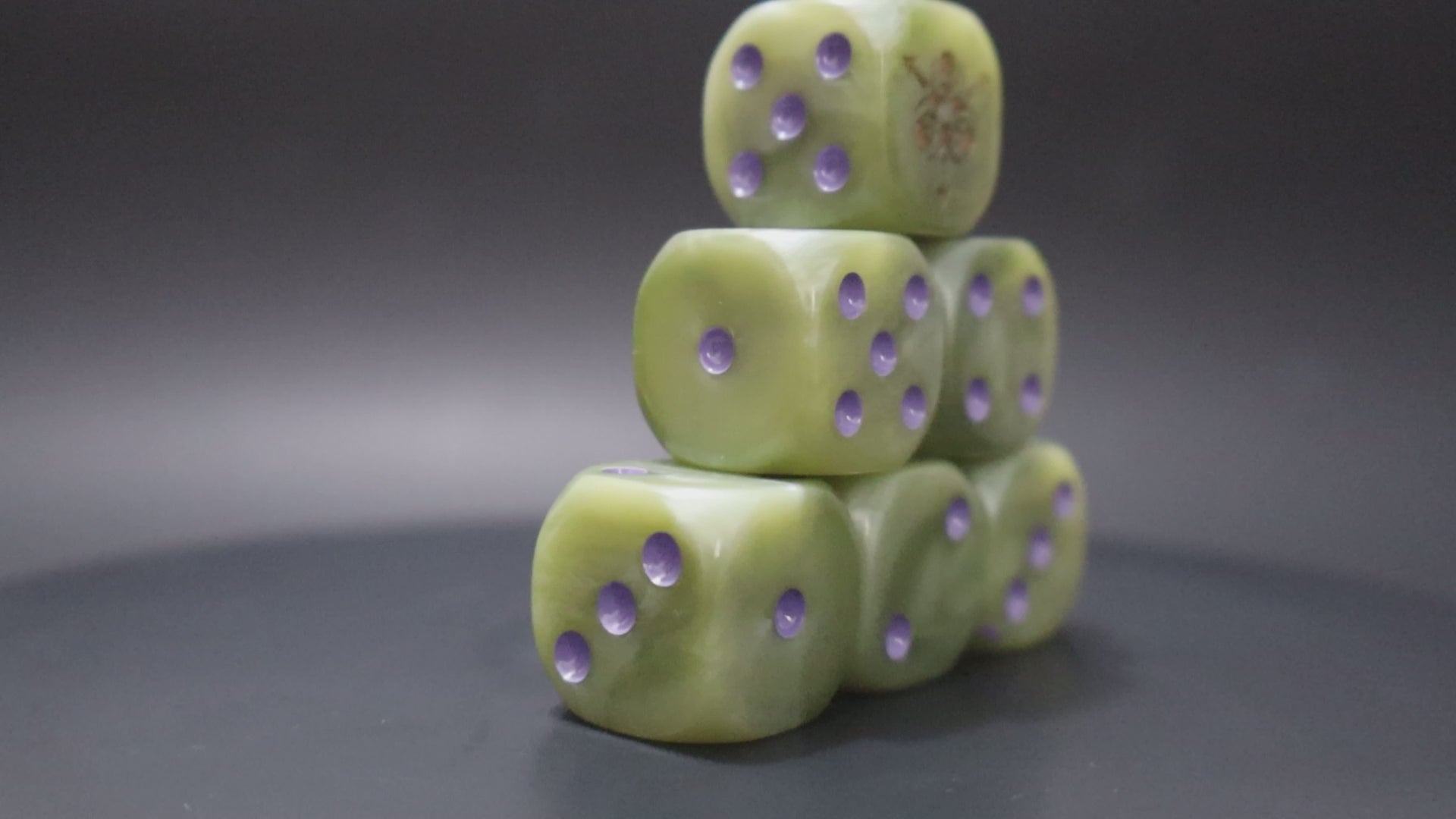 Handmade plague warband dice set for grimdark play