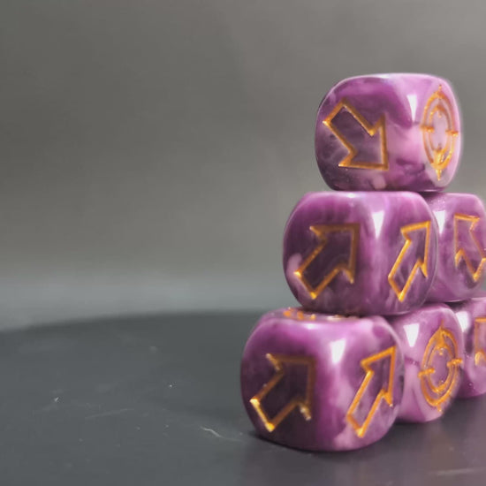 Custom resin deviation dice for fantasy RPGs
