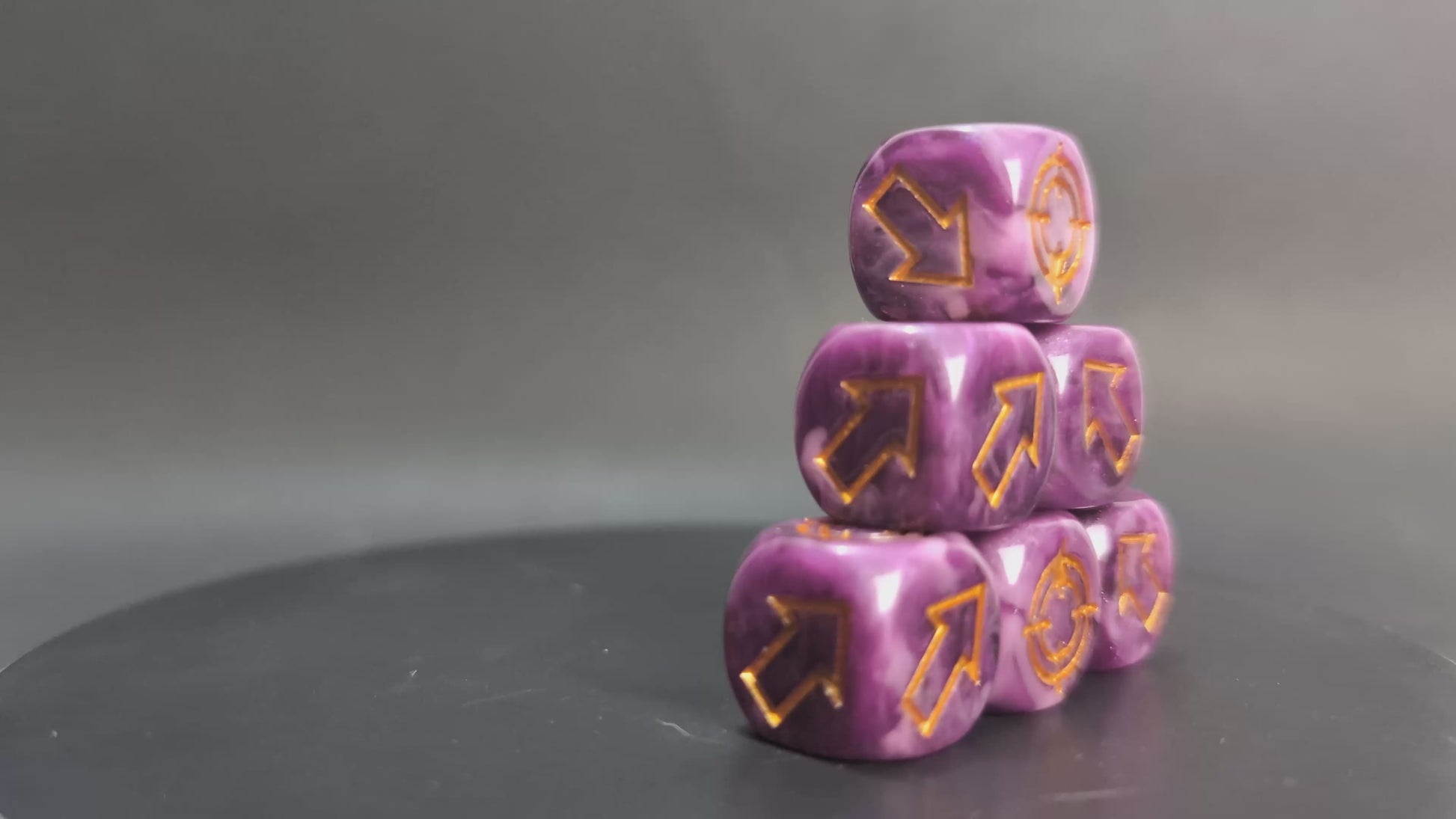 Custom resin deviation dice for fantasy RPGs
