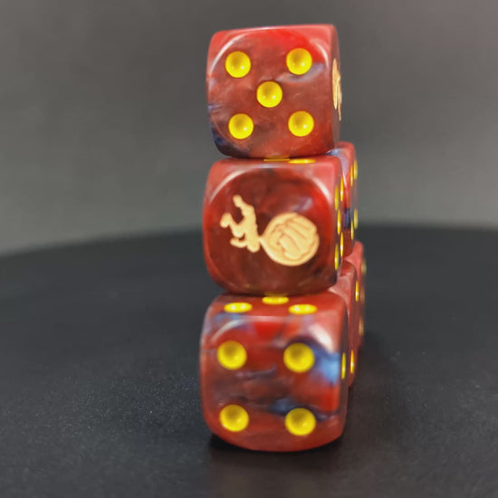 Resin impact dice for anime-themed builds