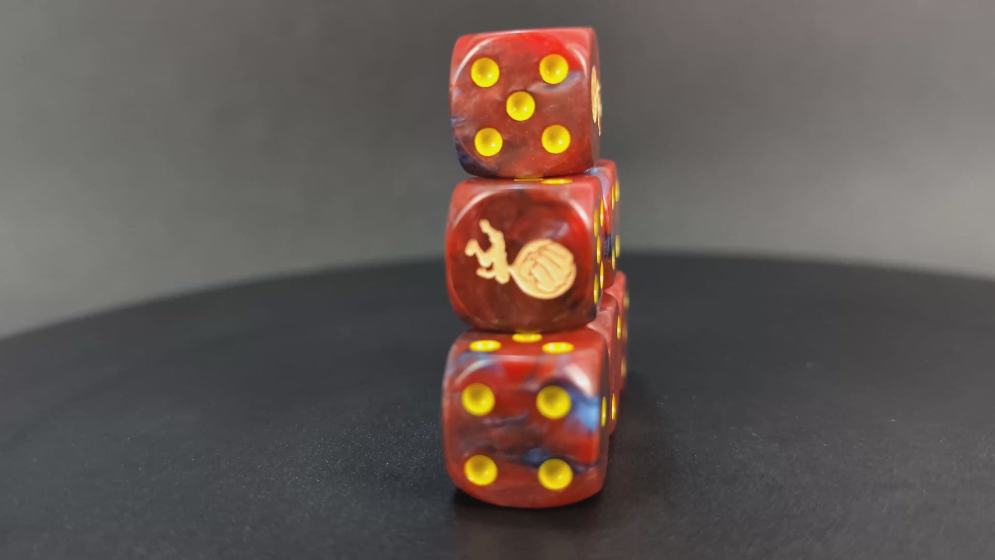 Resin impact dice for anime-themed builds