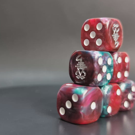 Custom dice for rebirth-based grimdark forces