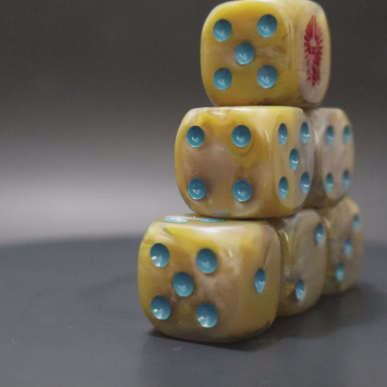 Resin D6 set inspired by Custodes Warhammer 40k