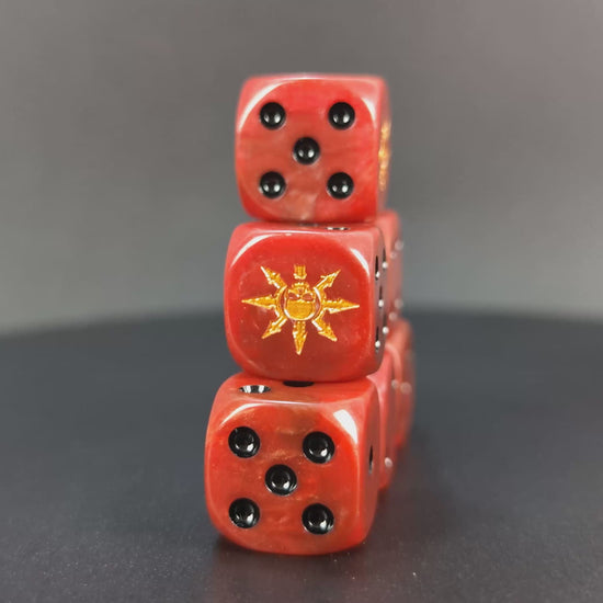Heretic chaos dice set for RPGs and grimdark wargames