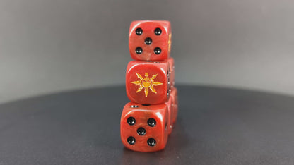 Heretic chaos dice set for RPGs and grimdark wargames