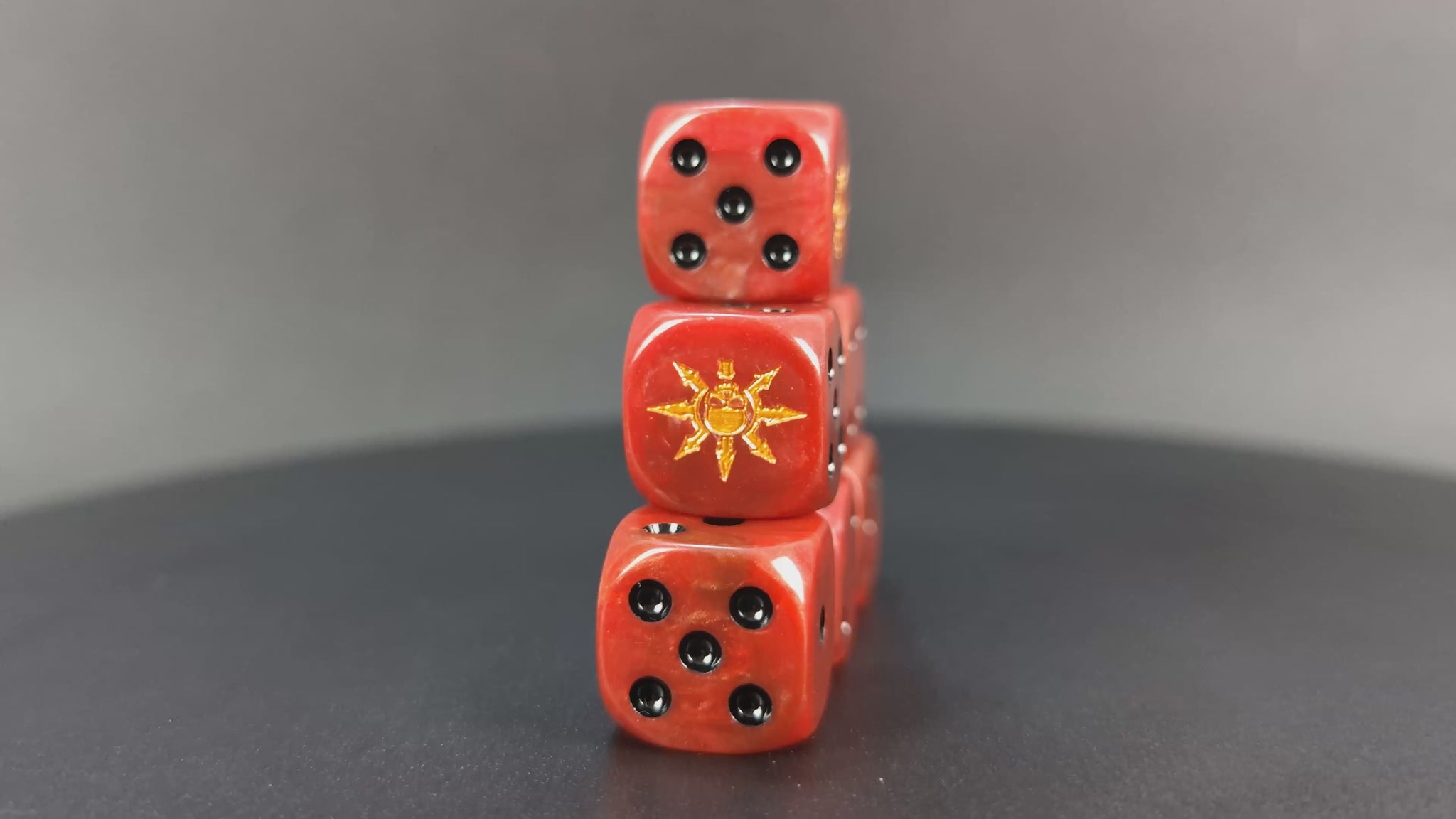 Heretic chaos dice set for RPGs and grimdark wargames