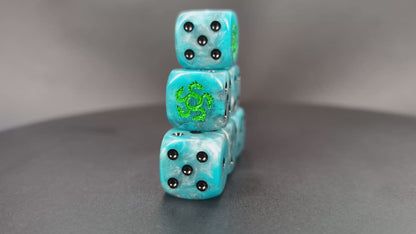 Heresy era Alpha Legion dice set for RPGs and grimdark wargames