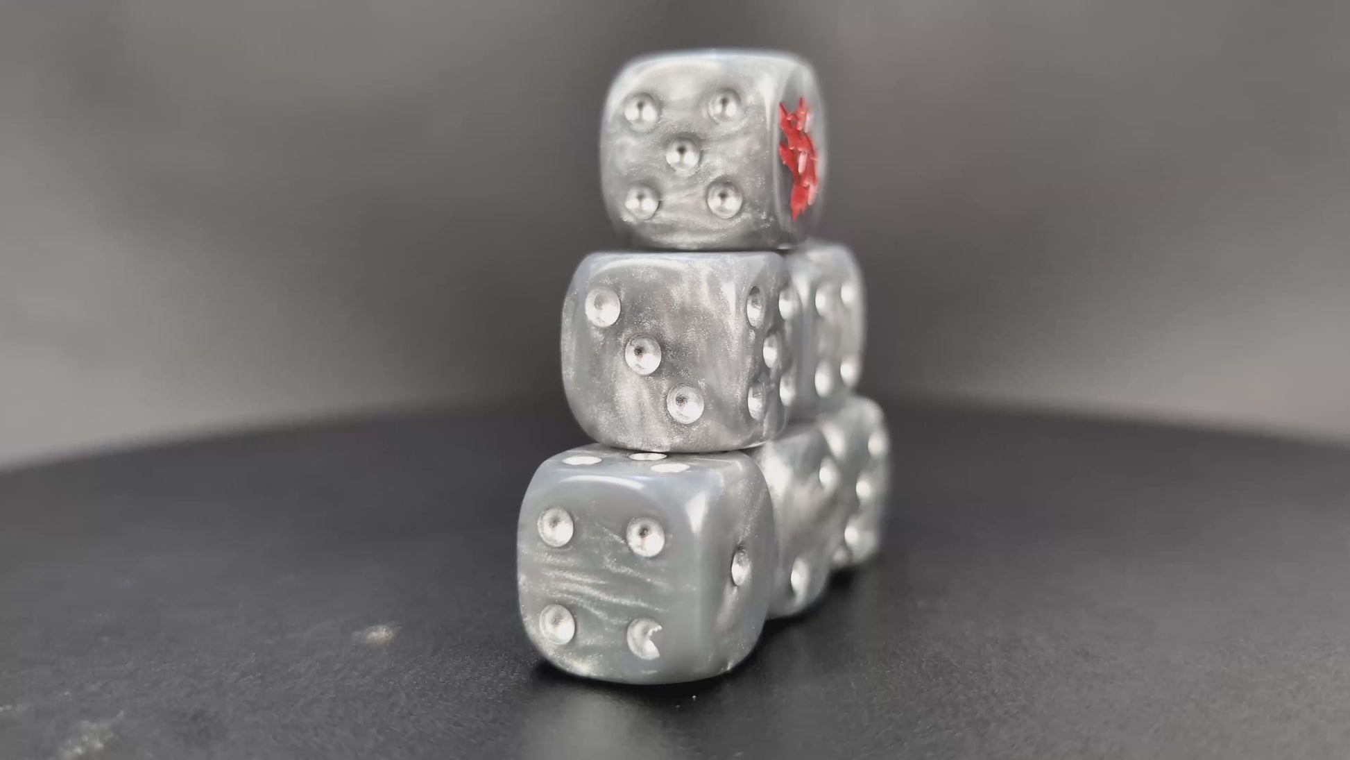 Grimdark Redclaw legion dice set for RPGs and sci-fi wargames
