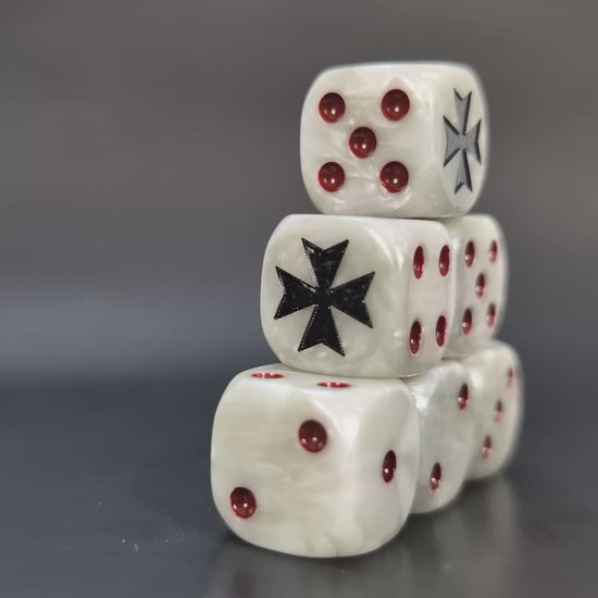 Handmade dice for sci-fi purifying forces