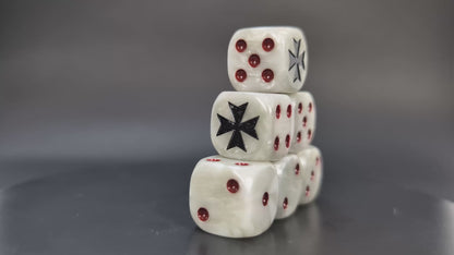 Handmade dice for sci-fi purifying forces