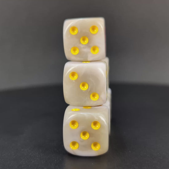 Grimdark White Scars dice set for RPGs and sci-fi wargames