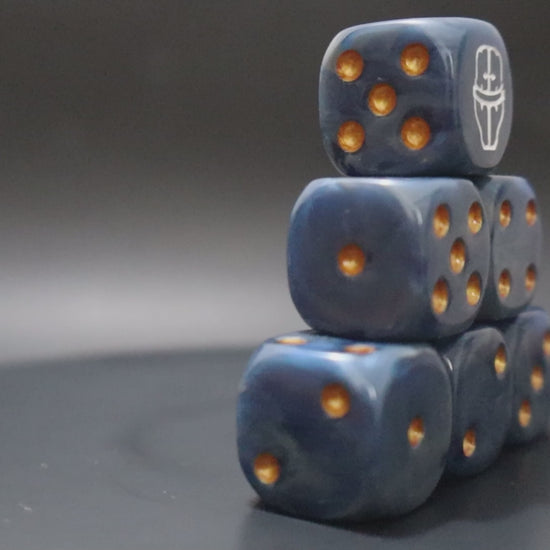 Knightly dice set for grim sci-fi factions