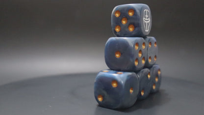 Knightly dice set for grim sci-fi factions
