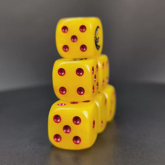 Grimdark goblin moon dice set for fantasy tabletop wargames