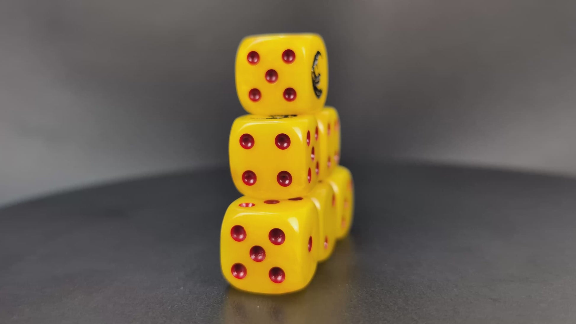 Grimdark goblin moon dice set for fantasy tabletop wargames