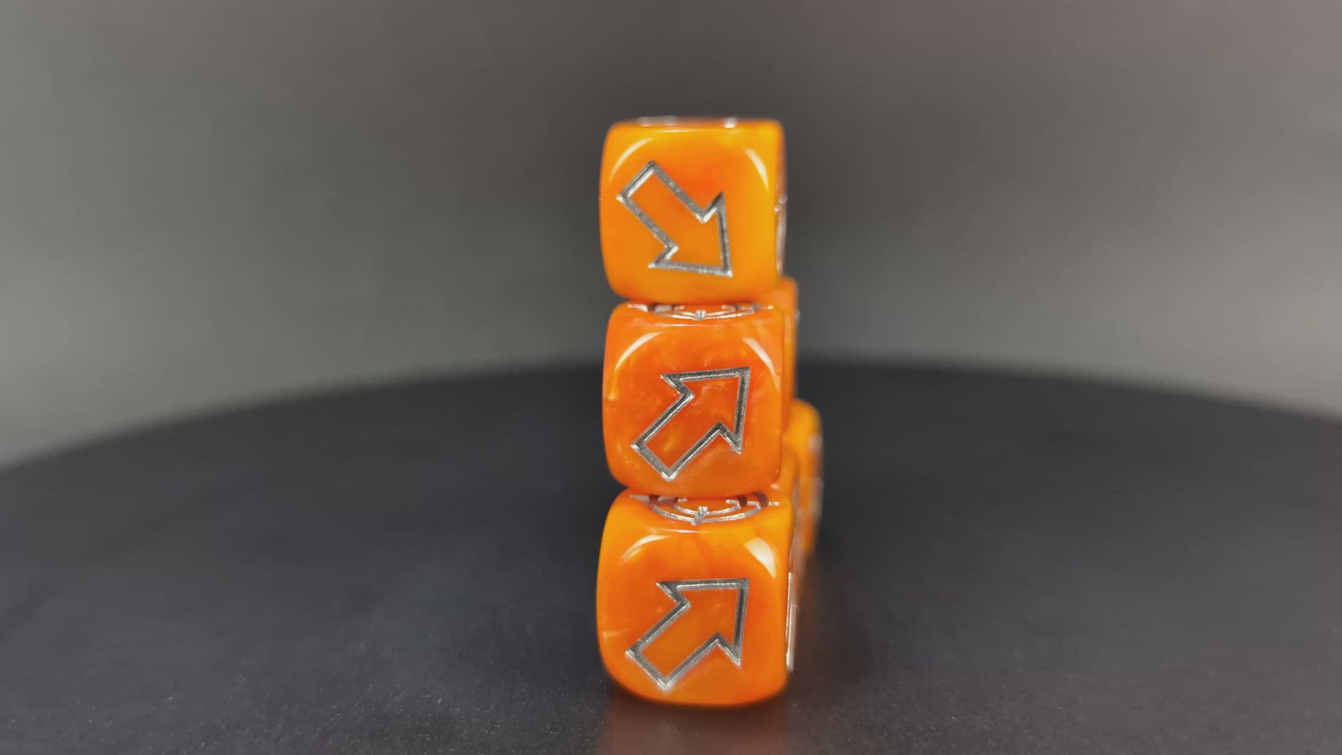 Custom resin scatter dice for blast templates and drift