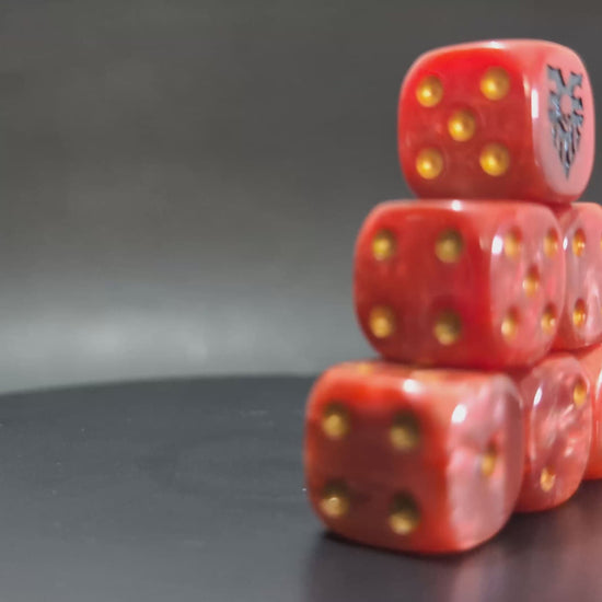 Custom handmade chaos dice for Warhammer