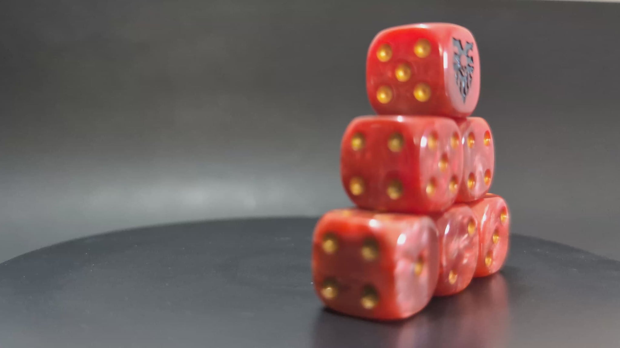 Custom handmade chaos dice for Warhammer