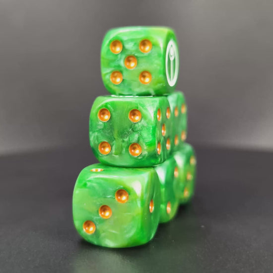 Custom Warhammer Tau dice with command aesthetic