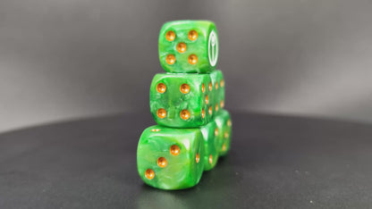 Custom Warhammer Tau dice with command aesthetic