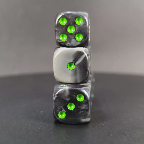 Grimdark Necron dice set for RPGs and miniature wargames