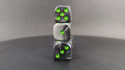 Grimdark Necron dice set for RPGs and miniature wargames