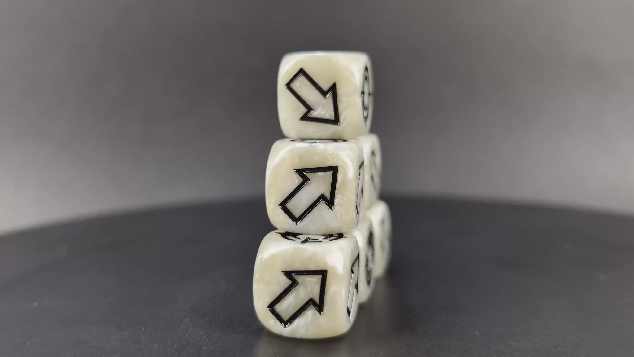 Custom resin scatter dice for blast templates and drift effects