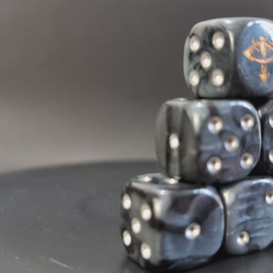 Eye of Horus style tabletop resin dice
