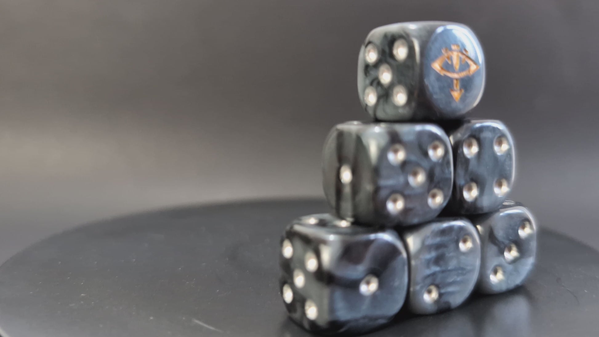 Eye of Horus style tabletop resin dice