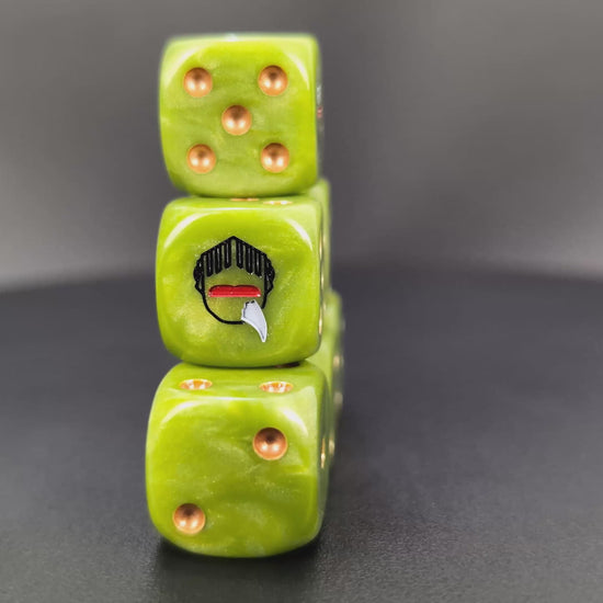 Death Guard plague dice set for RPGs and grimdark wargames