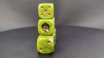 Death Guard plague dice set for RPGs and grimdark wargames