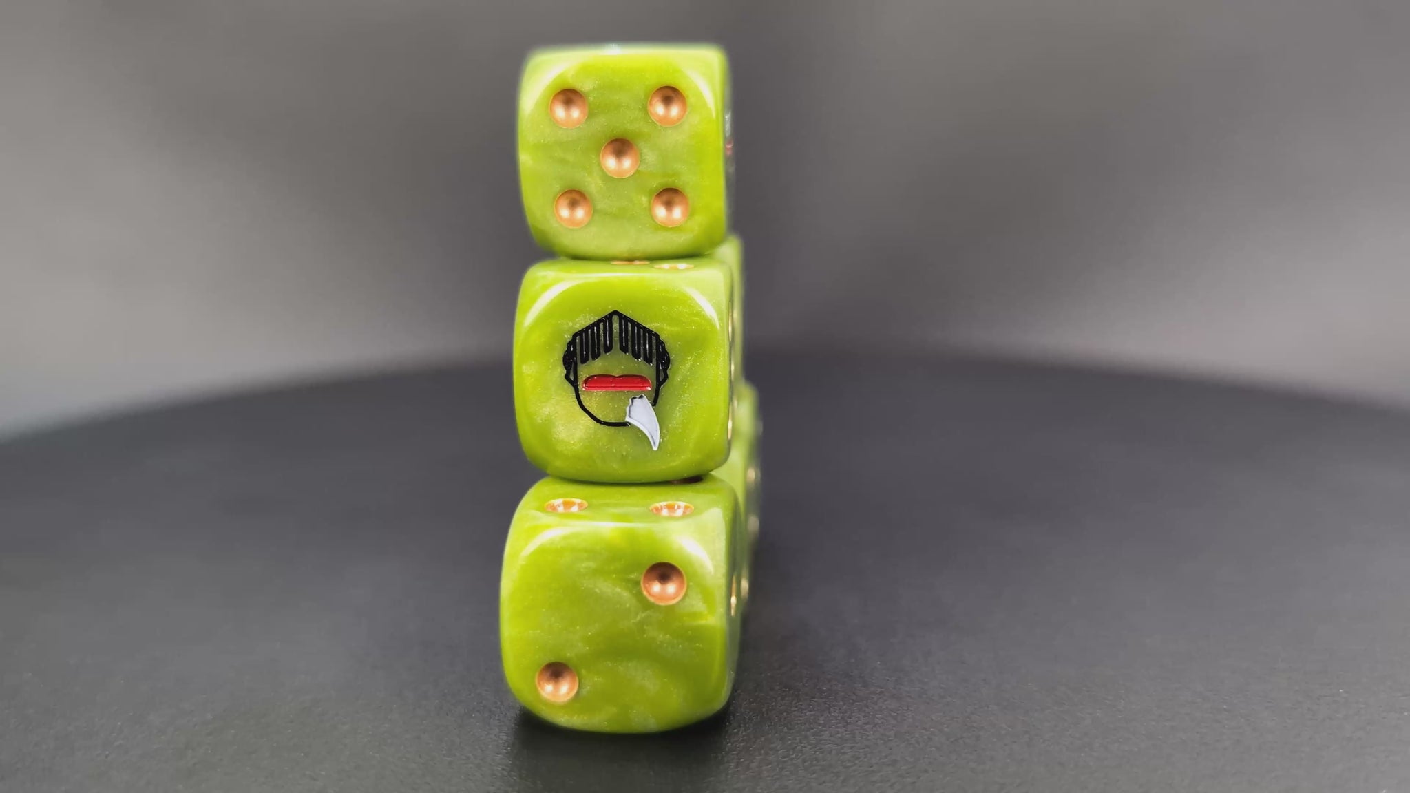 Death Guard plague dice set for RPGs and grimdark wargames