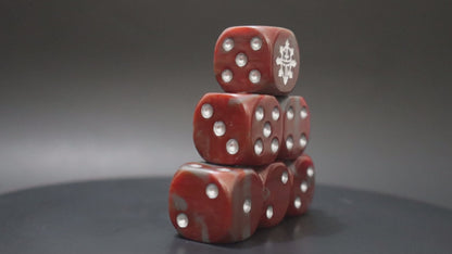 Handmade dice for grimdark chaos titans