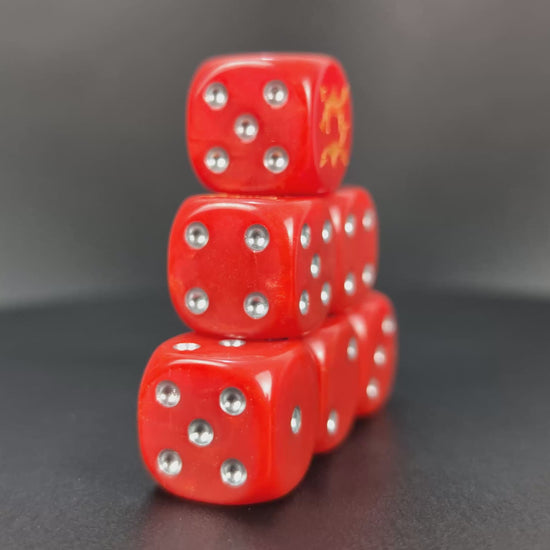 Heresy era World Eaters dice set for RPGs and grimdark wargames