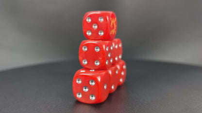 Heresy era World Eaters dice set for RPGs and grimdark wargames