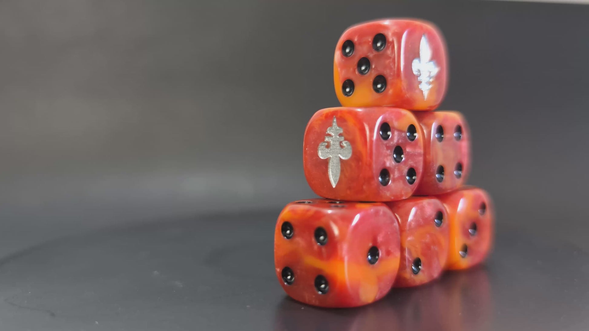 Resin D6 for red and orange battle nun squads