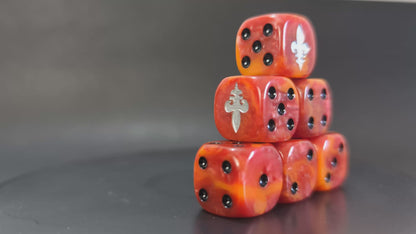 Resin D6 for red and orange battle nun squads
