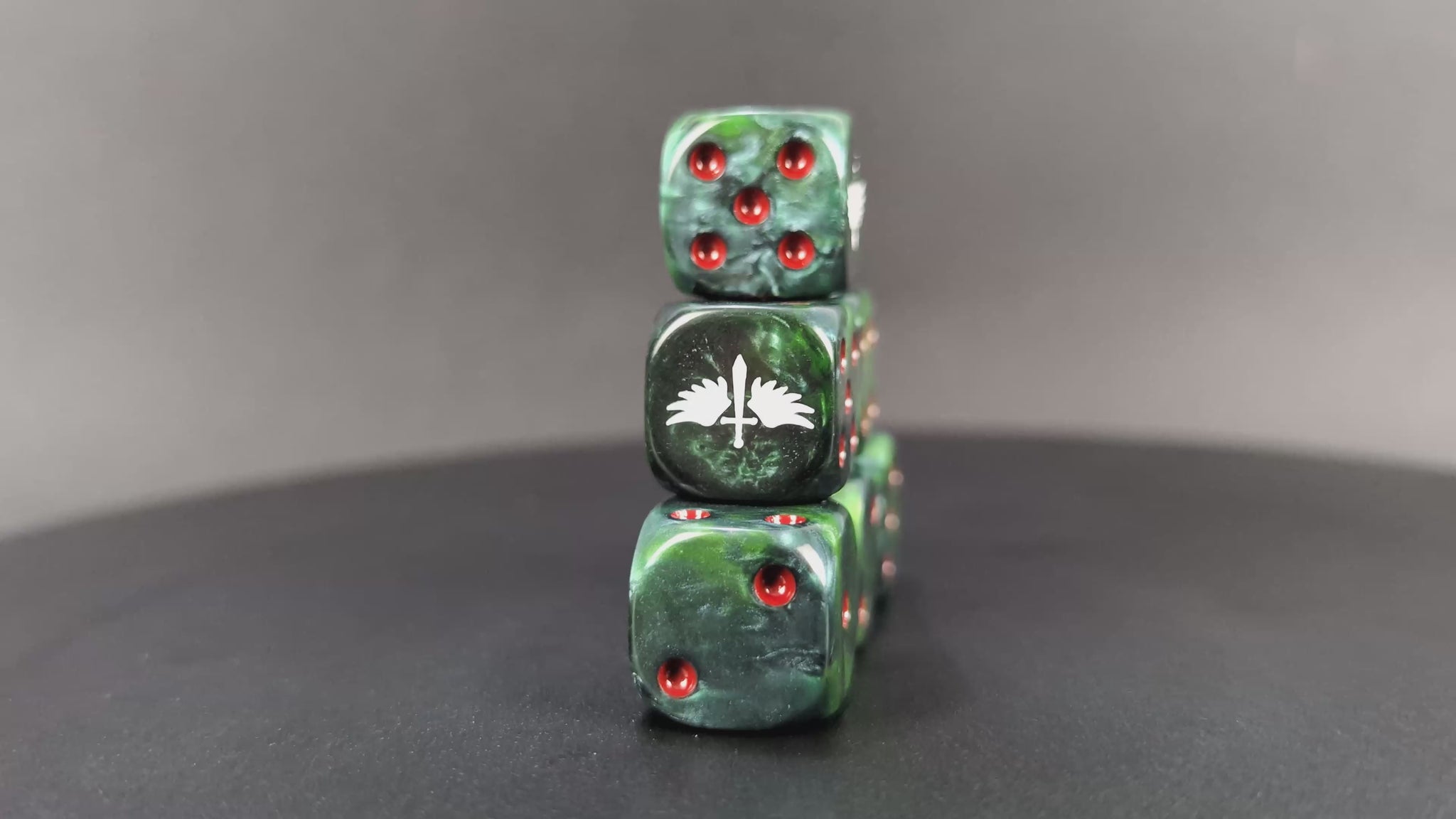 Grimdark winged hunt dice set for RPGs and sci-fi wargames