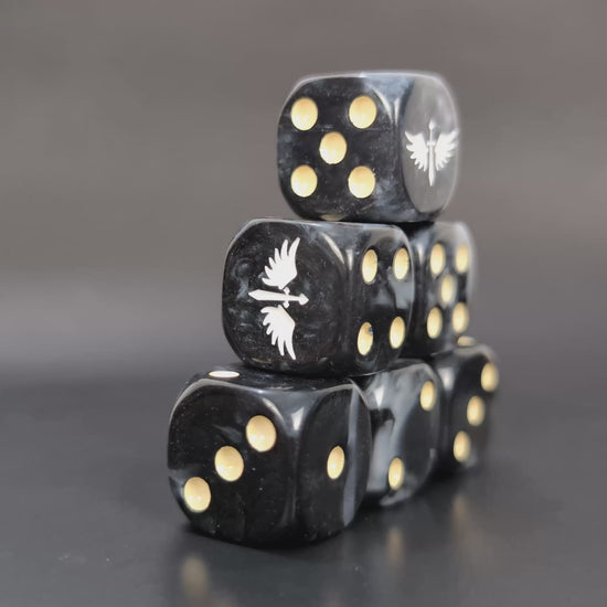 Handmade ravenwing dice for tabletop 40k