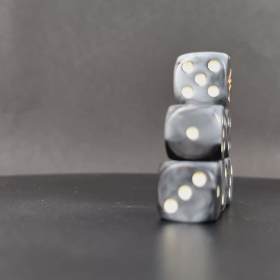 Black eldar dice set for psychic tabletop players