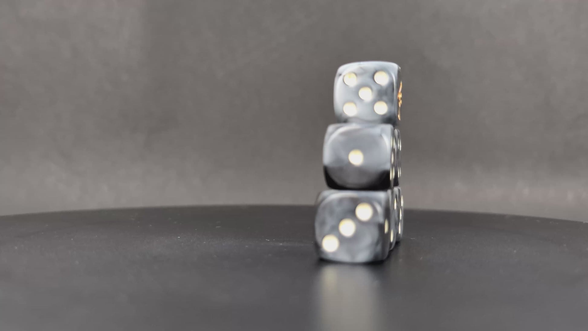 Black eldar dice set for psychic tabletop players